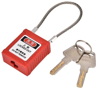 Allecto - Roestvrijstalen Hangslot - Safety Lockout Lock - Duurzaam en Betrouwbaar - Nylon Behuizing - Veiligheidsoplossing - Geschikt voor Bedrij