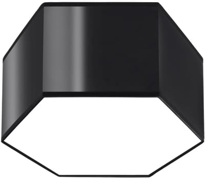 Sollux Lighting Plafondlamp Sunde - E27 - zwart - PVC - 15.5x30.5x26.5cm