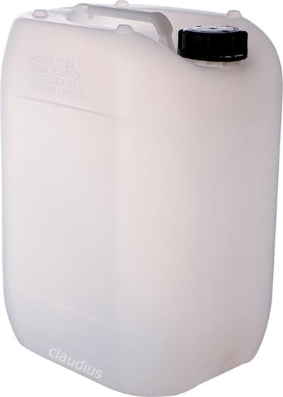 Jerrycan 20 Liter | geschikt voor water | UN gekeurd | benzine | handig stapelbaar | food grade | inclusief dop | totaal te legen | noodpakket
