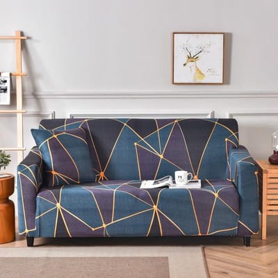 Housse de canapé imprimée élastique, enveloppe serrée et extensible, tout compris, pour salon, funda, housse de canapé, housse de fauteuil S ( AF-90-140cm)1pc gray