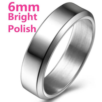 4mm 6mm 8mm Heldere en doffe gepolijste zilveren titanium ring voor mannen en vrouwen Koppelring 9 gray