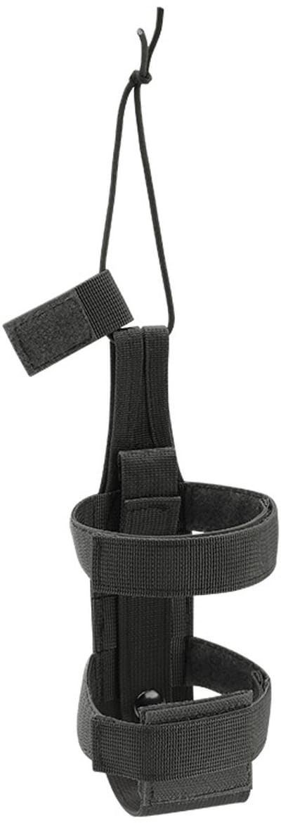 Fleshoes - Draagtas voor waterfles - Flesriem / Opbergtas voor waterfles - 21 x 10 cm - Verstelbare band - Beschermhoes voor waterfles - Geschikt voor buitengebruik - Zwart