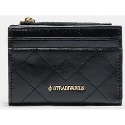 Stradivarius Compacte portemonnee met gestikte details  Zwart OS