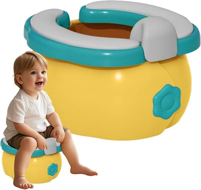 Draagbaar Toiletstoeltje - Kinder Potty Stoel - Zindelijkheidstraining - Opvouwbaar Pompoen Design - 500 g - Geel