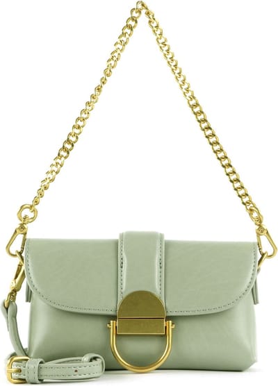 SEIDENFELT MANUFAKTUR Gordeltas Avondtas SFM244 Beltbag Shy Blue / Gold Blauw Grijs