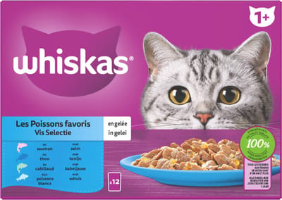 4x Whiskas Adult Multipack Vis in Gelei 12 x 85 gr