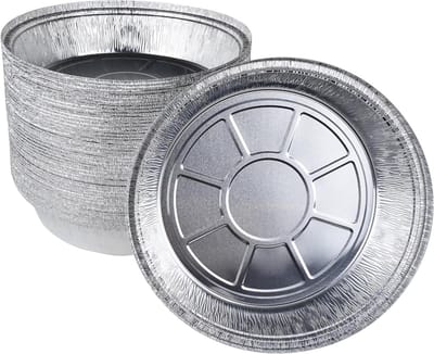 Ronde Aluminium Bakvormen - Wegwerpbakvormen Schalen - Bakken en Braden - Herbruikbaar en Veelzijdig - Ø 20 cm - Zilver