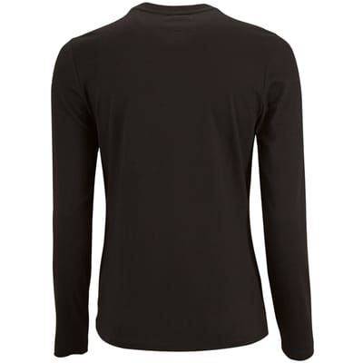 SOLS Dames/dames Keizerlijk T-Shirt met lange mouwen (Diep zwart)