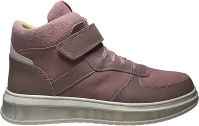 Naturino - Otzar - mt 24 - elastiek /velcro effen hoge lederen sneakers - roze