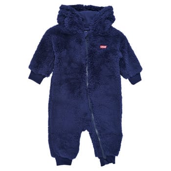 Levi´s ® Kids Bear Sherpa Playsuit Blauw 6 Months Jongens