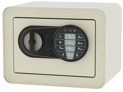 Kleine kluis voor geld, sieraden en documenten - Brandwerende en waterdichte mini beveiligingsdoos met digitaal toetsenbord voor thuis en hotel