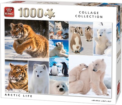 Vakantie Puzzel  Dierencollage Artic Life 1000 stukjes- 68 cm x 49 cm