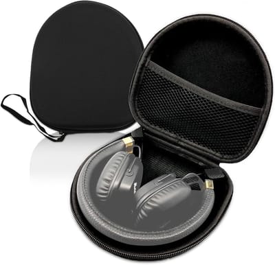 Hoofdtelefoonhoes - Koptelefoon Beschermer - Veilig Transport - Harde EVA Shell - 21.5x18x6 cm - Zwart