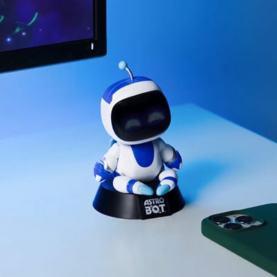 Astrobot Icon Light – 12 cm karakterlamp voor bureau, slaapkamer of gamingopstelling – op batterijen werkende displaylamp – Paladone