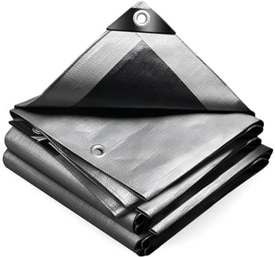 KAD® Afdekzeil - Veranda Zeil - Dekzeil - Grijs - 400cm x 600cm x 100cm