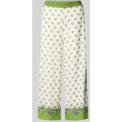 wide fit stoffen broek met all-over bloemenmotief