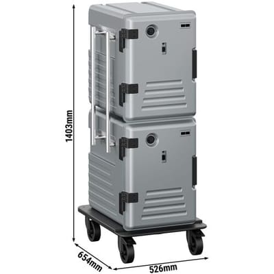 GGM Gastro Thermobox - Frontlader - 2x83 Liter - beheizt - für 24x GN 1/1