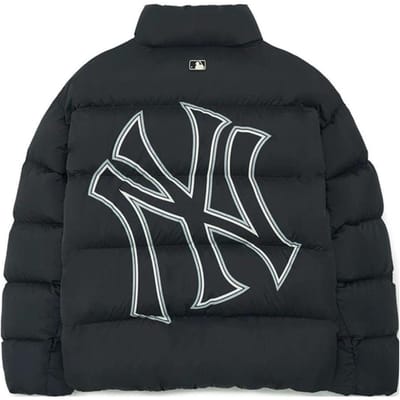 MLB SA23 Yankees de New York Impression Gel Dos Logo Creux Manches Longues Doudoune Veste Unisexe Noir 3ADJB0436-50BKS XS black