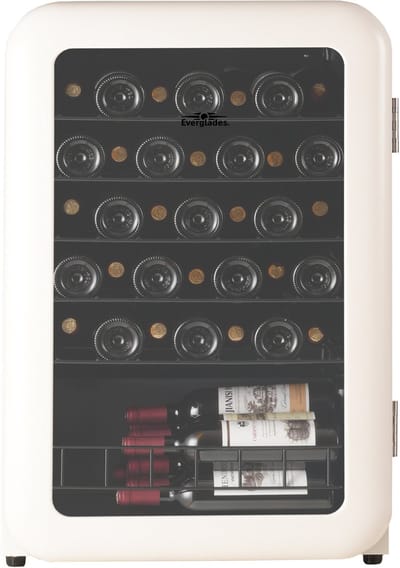 Everglades EVWC21301RW - Wijnkoelkast - Retro Ivory - 49 Flessen - Digitaal Display - 5 Jaar Garantie