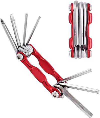 Multifunctionele Fietsonderhoudset - 7-in-1 RVS Gereedschap voor Noodreparaties en Onderhoud