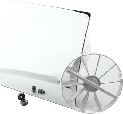 Krachtige Wandventilator Ø 100 mm met Terugslagklep en Chromen Design Front
