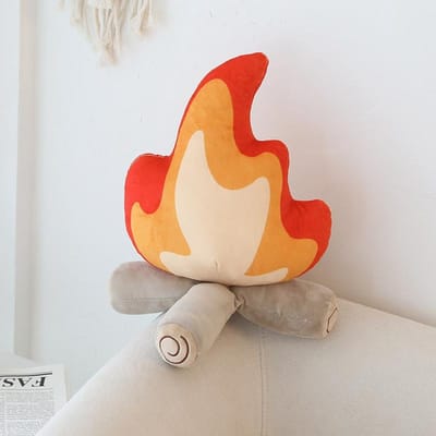 Simulatie Kampvuur Pluche Speelgoed 30Cm45Cm Zacht Gevuld Cartoon Vuurpop Woonkamer Vloerkussen Kussen Decoratief Cadeau 30cm bruin