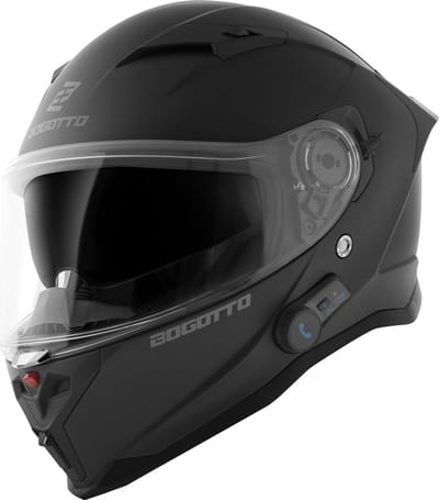 Bogotto H153 BT Mat Zwart Bluetooth Helm - Helm