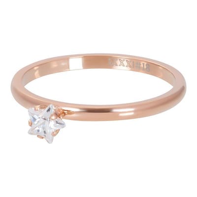 iXXXi Ring Star Crystal Stone Rosegoudkleurig- Maat 19
