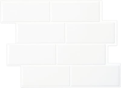 Smart Tiles Zelfklevende keuken achterwand voor keuken en badkamer Metro Wit 4 29,34x21,28 cm