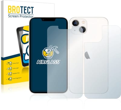 Screenprotector voor Apple iPhone 13 (Voor+Achter) Beschermglas transparant