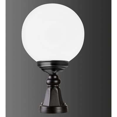 LCD Sokkellamp 1141 met bolkap, zwart/wit