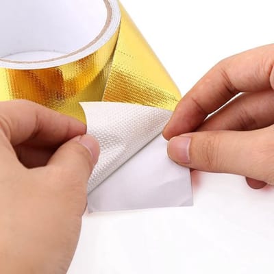 Hittebeschermingsfolie - Vlamvertragend Aluminiumfolie - Isolatietape - Geluidsabsorptie - Luchtdicht - Waterdicht - 5 x 40 m