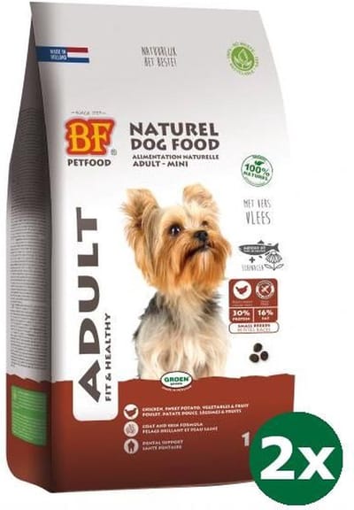 2x1,5 kg Biofood adult small breed hondenvoer