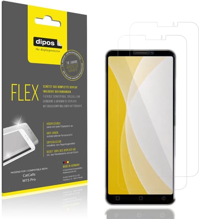 dipos – 2x Beschermfolie geschikt voor CatCalls M15 Pro | 3D Full Cover Screenprotector | 100% Passend