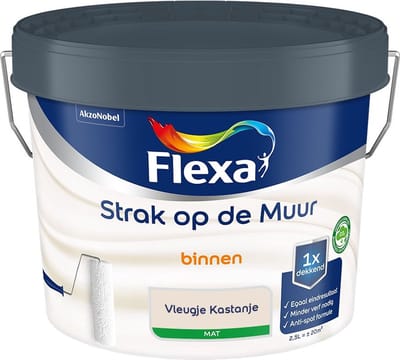 Flexa - Strak Op De Muur Binnen Mat - Vleugje Kastanje - Mengverf - 2,5 L