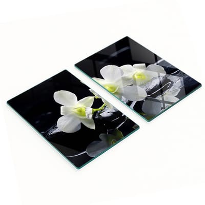 Multifunctionele decoratieve glazen snijplanken voor de keuken, orchidee 2x40x52 cm