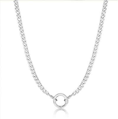 Ania Haie AH N052-02H Pop Charms Dames Ketting - Collier - Sieraad - Schakelketting - Zilver - 925 Zilver - Gourmet - 10 mm breed - 46 cm lang