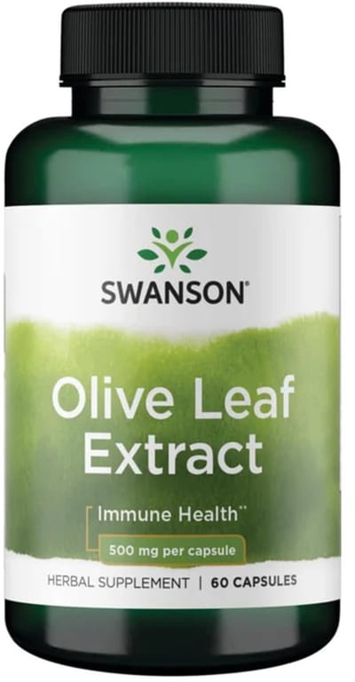 Swanson - Olijfblad extract (Olea europaea) - Gestandaardiseerd op minimaal 20% oleuropeïne - 500mg - 60 Capsules