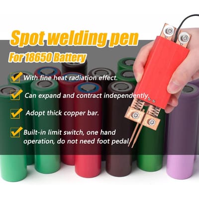 Stylo de soudure par points de type intégré Déclencheur automatique Accessoire de machine à souder pour batterie au lithium bleu