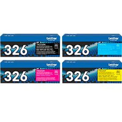 Brother tonercassette voordeelpakket TN-326, CMYK-bundel, zwart, cyaan, magenta, geel