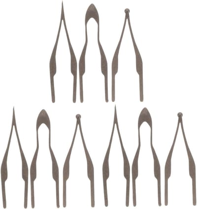 Pyrograaf Penpunten - Houtbrand Tips - Kunstzinnig Bewerken - Set van 9 stuks - 2.7cm - Zilverkleurig