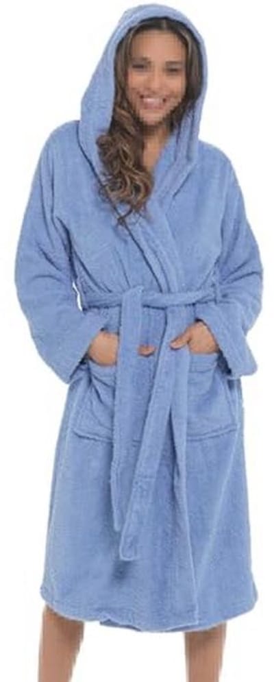 A2Z Women'S Luxe 100% Zachte Katoenen Badjas Badjas, Handdoek Met Capuchon, Omkleedjas Spa Badhanddoek Badjas Voor Dames