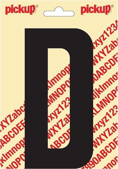Pickup plakletter Nobel 150mm zwart D - 31002150D