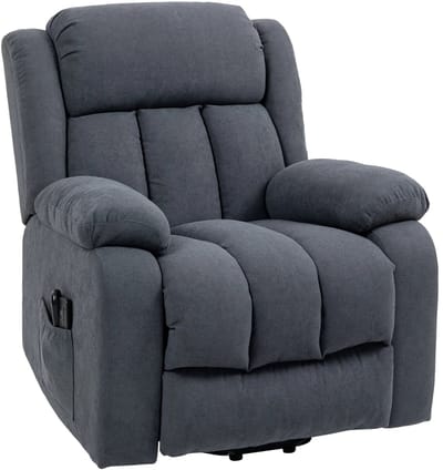Sta op stoel elektrisch - Relaxfauteuil - Massagestoel - Zetel - 1 persoons - Met armleuning - Zeer comfortabel - Elektrisch - Donkergrijs