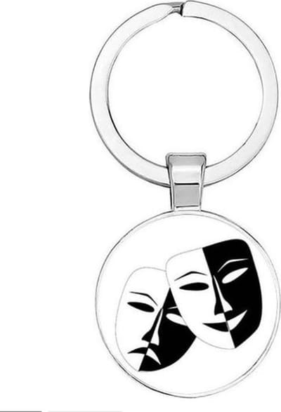 Akyol - maskers Sleutelhanger - Maskers - masker of Venetië liefhebbers - masker - maskers - Venetië - 2,5 x 2,5 CM