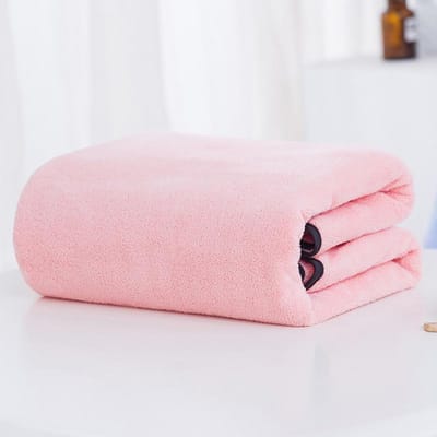 Grote 90x180 Koraalfleece Sneldrogende Absorberende Badhanddoek Deken voor Volwassenen roze