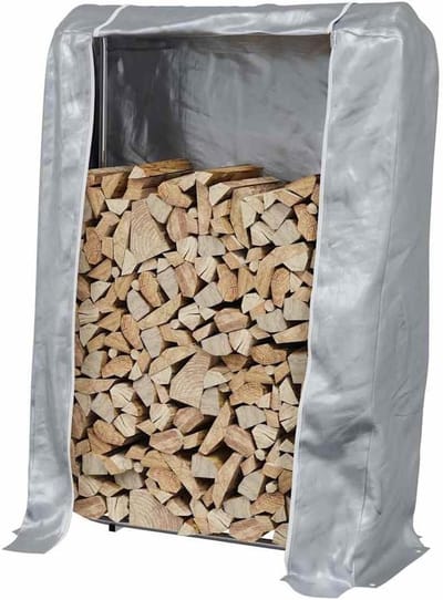Brandhoutrek - Houtopslagrek - Hout Opslaan - Gegalvaniseerd Staal - 100 x 25 x 150 cm - Zilver
