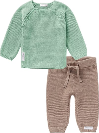 Noppies - Kledingset - 2 delig - Broek Grover Taupe - Truitje Pino Mint - Maat 68