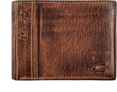camel active Leren portemonnee Melbourne Horizontal Wallet Brown Lichtbruin