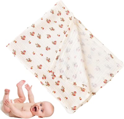 Kinderdeken Katoen - Wikkeldoek Baby - Baby Verzorgen - Huidvriendelijk Materiaal - 80 x 65 cm - E